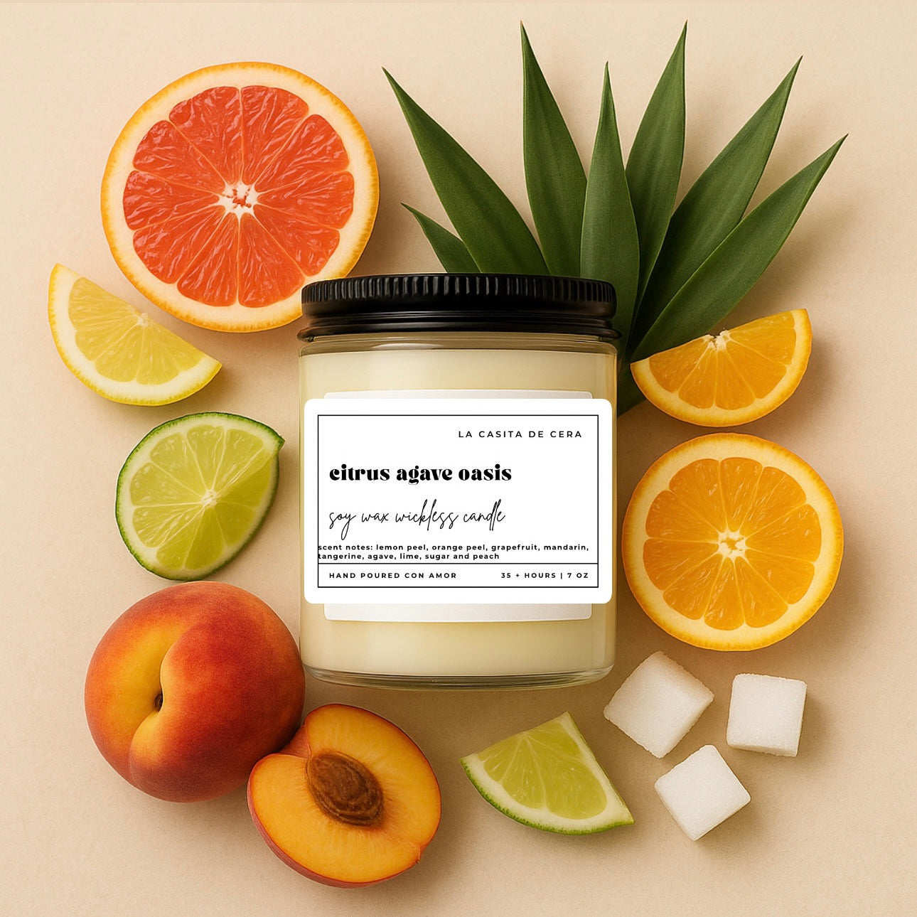 Citrus Agave Oasis Wick-less Candle