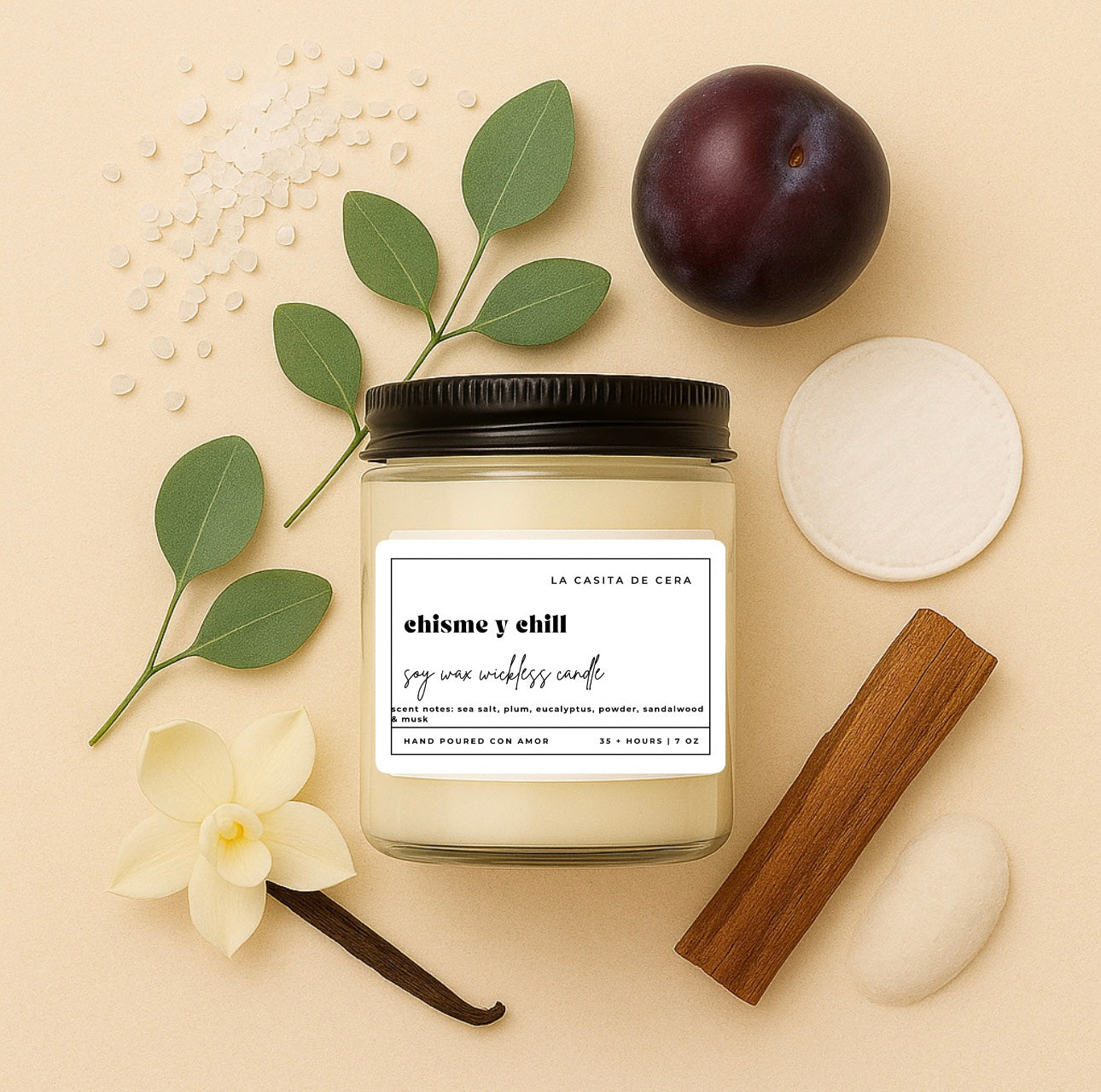 Chisme y Chill Wick-less Candle