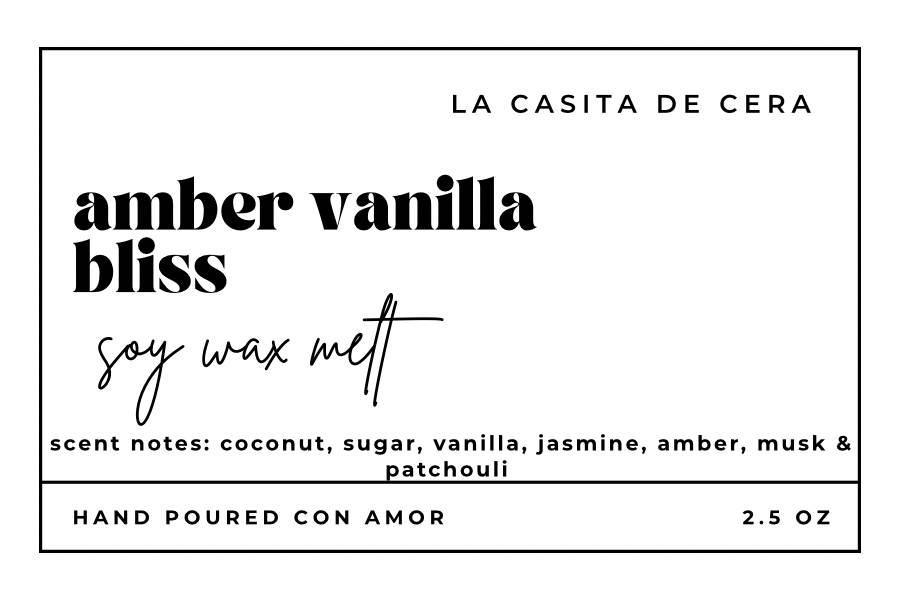 AMBER VANILLA BLISS Wax Melt