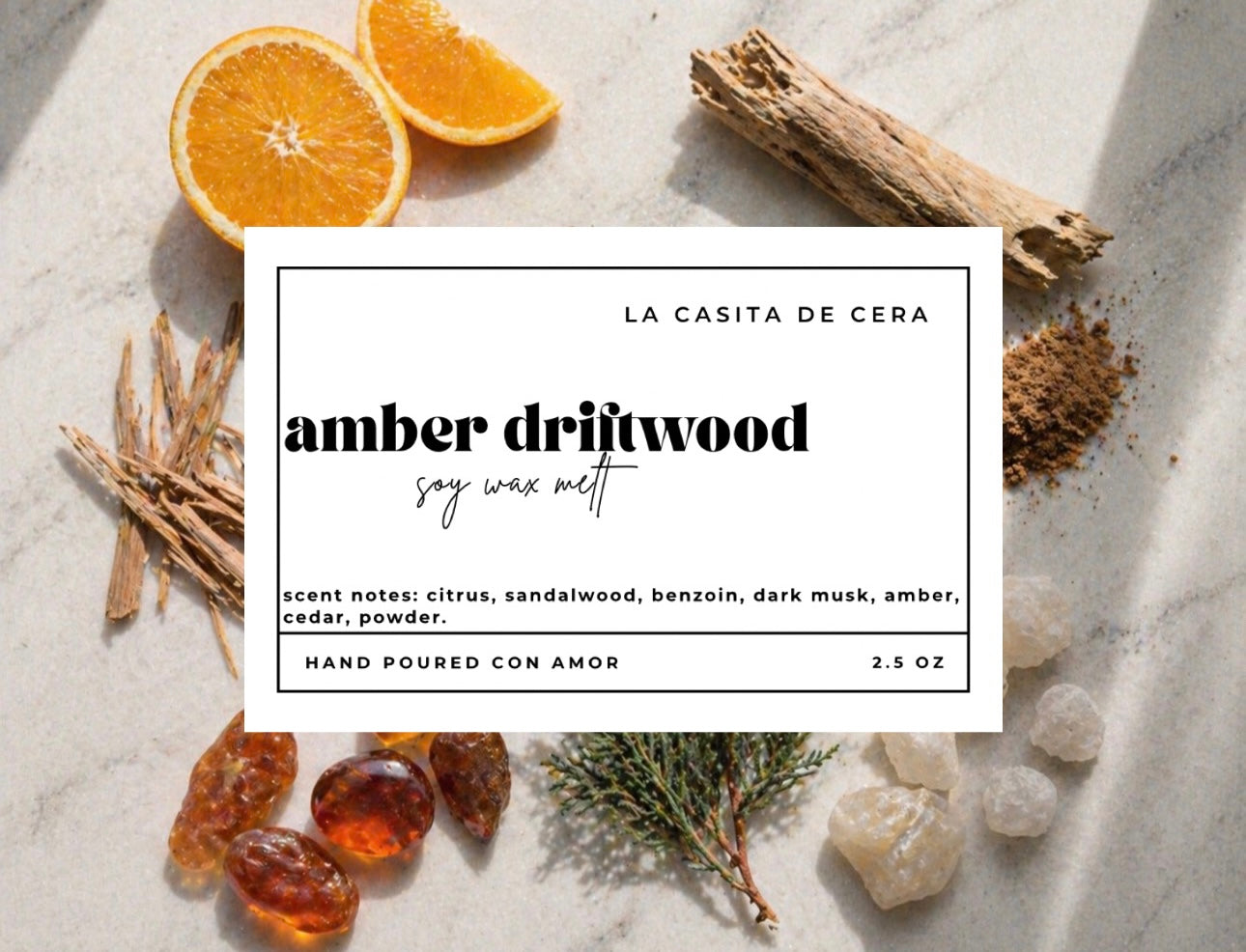 Amber Driftwood Wax Melt
