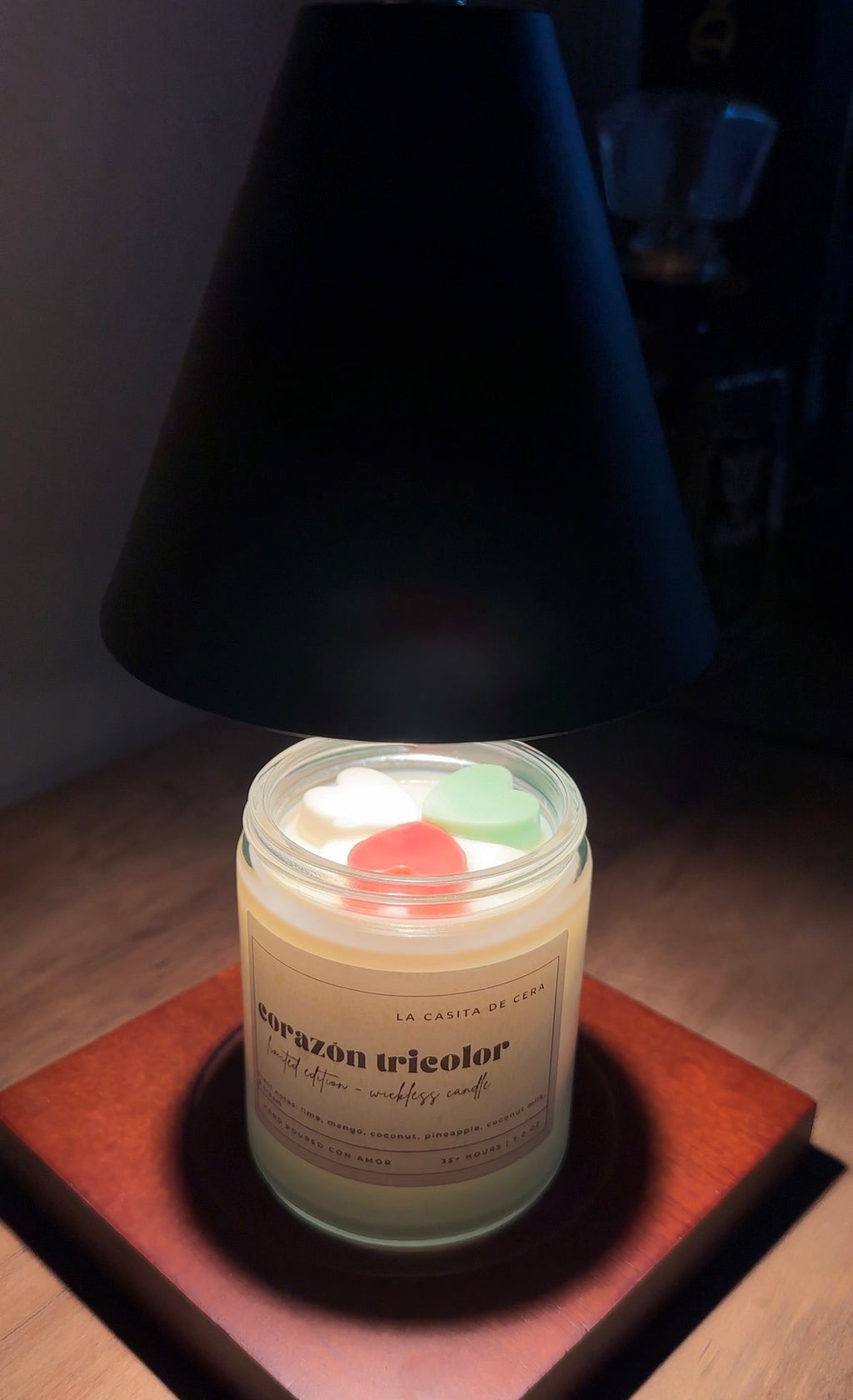 Corazón Tricolor Wickless Candle