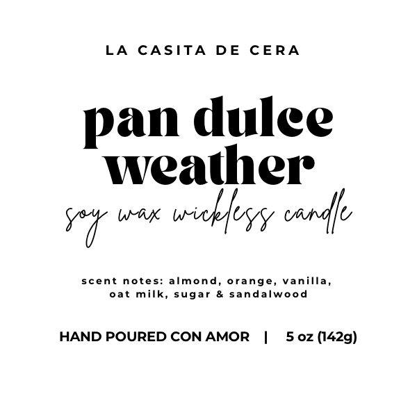 pan dulce weather wickless candle