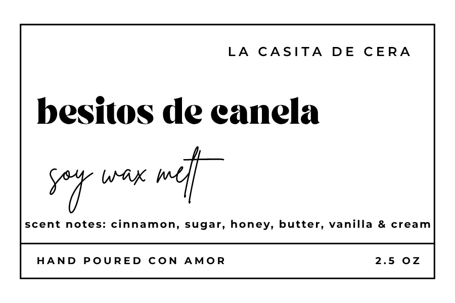 BESITOS DE CANELA Soy Wax Melts